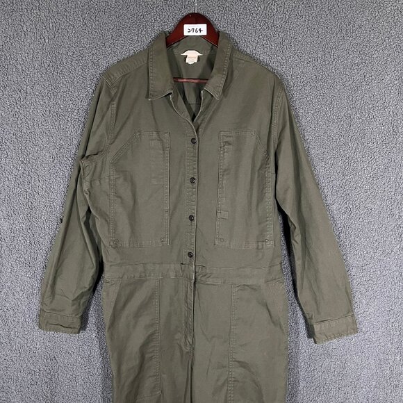 Duluth Trading Fire Hose Crop Work Coveralls - Women's Size XL - Green - Picture 1 of 10